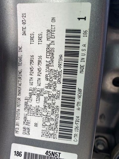 2021 Toyota Tacoma SR V6