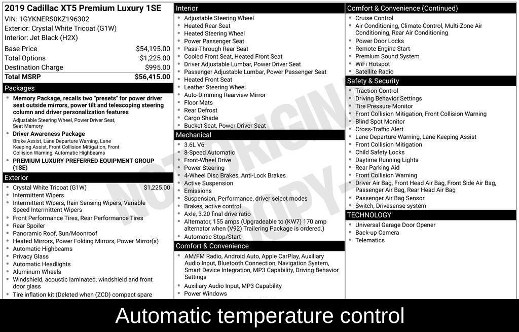 2019 Cadillac XT5 Premium Luxury
