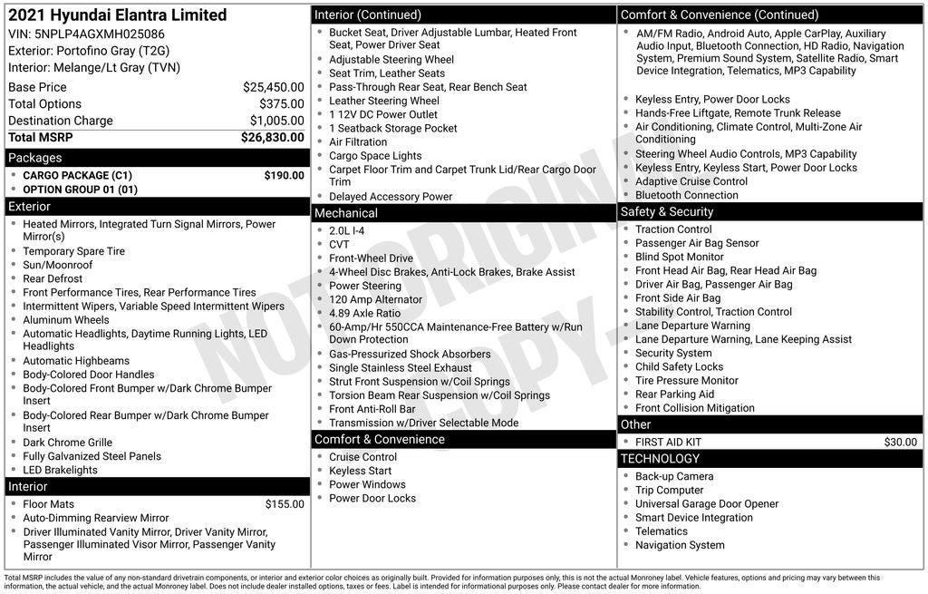 2021 Hyundai Elantra Limited