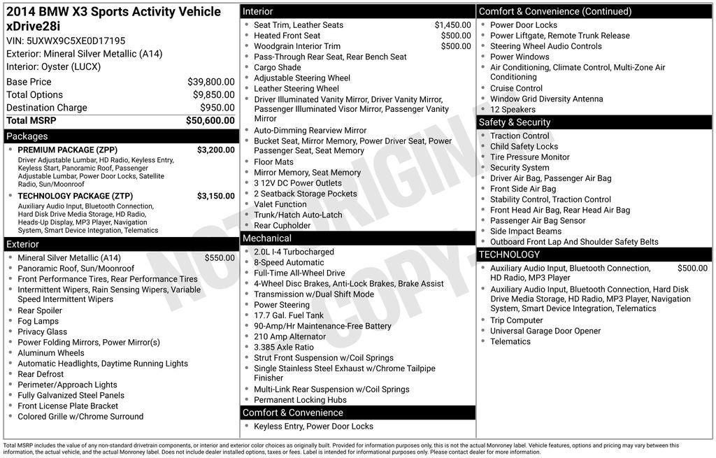 2014 BMW X3 xDrive28i