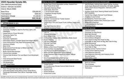 2025 Hyundai Sonata SEL