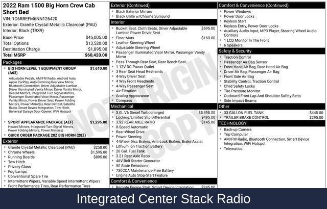 2022 RAM 1500 Big Horn/Lone Star