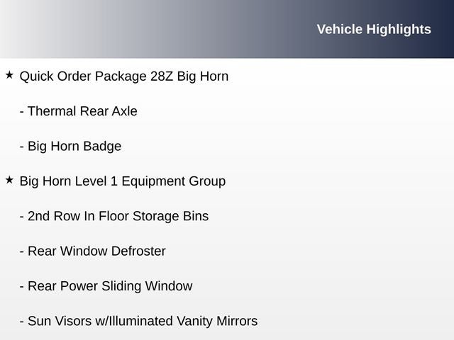 2022 RAM 1500 Big Horn/Lone Star