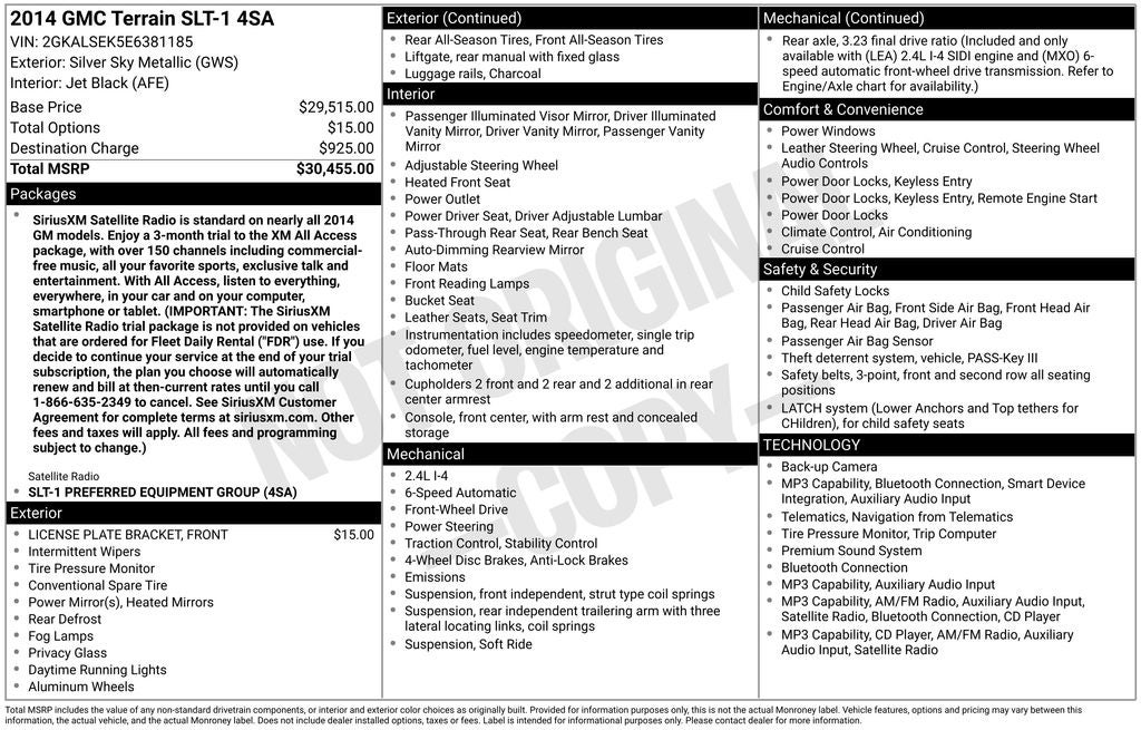2014 GMC Terrain SLT-1