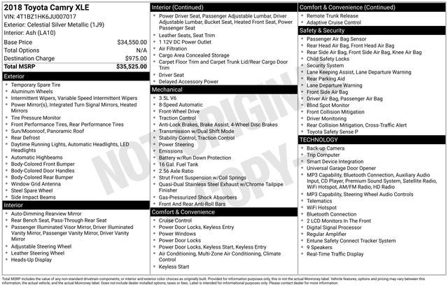 2018 Toyota Camry XLE