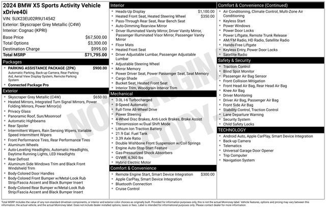 2024 BMW X5 xDrive40i