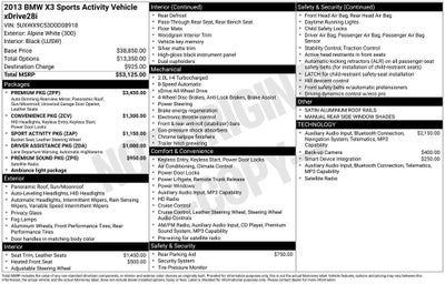2013 BMW X3 xDrive28i