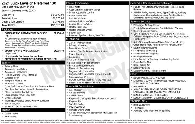 2021 Buick Envision Preferred