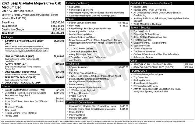 2021 Jeep Gladiator Mojave