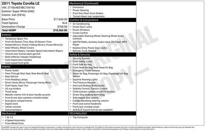2011 Toyota Corolla LE