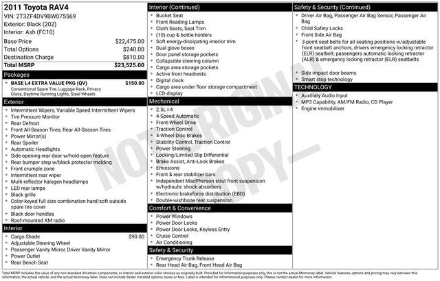 2011 Toyota RAV4 Base
