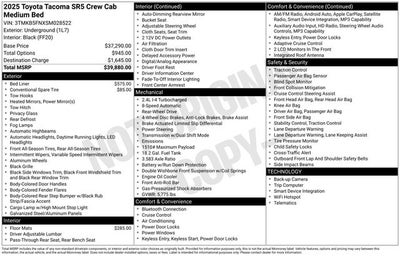 2025 Toyota Tacoma Base
