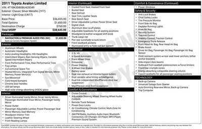 2011 Toyota Avalon Limited