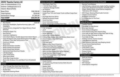 2025 Toyota Camry LE