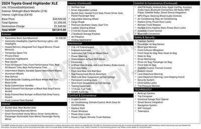 2024 Toyota Grand Highlander Base