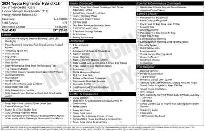 2024 Toyota Highlander Hybrid XLE