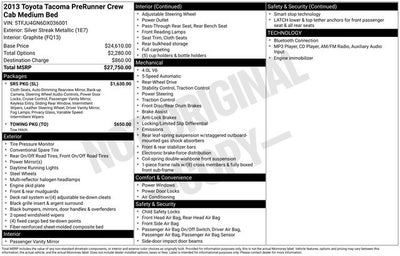2013 Toyota Tacoma PreRunner V6