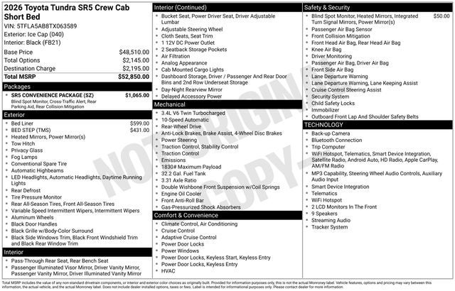 2026 Toyota Tundra SR5