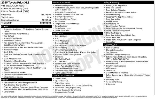 2025 Toyota Prius Limited
