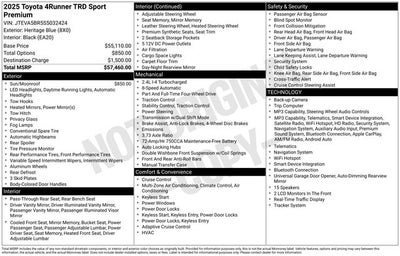 2025 Toyota 4Runner TRD Sport Premium