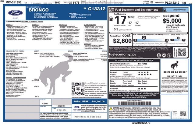 2023 Ford Bronco Badlands