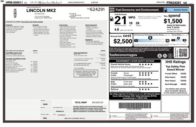 2015 Lincoln MKZ Base