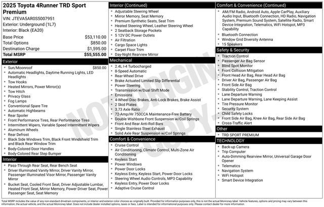 2025 Toyota 4Runner TRD Sport Premium