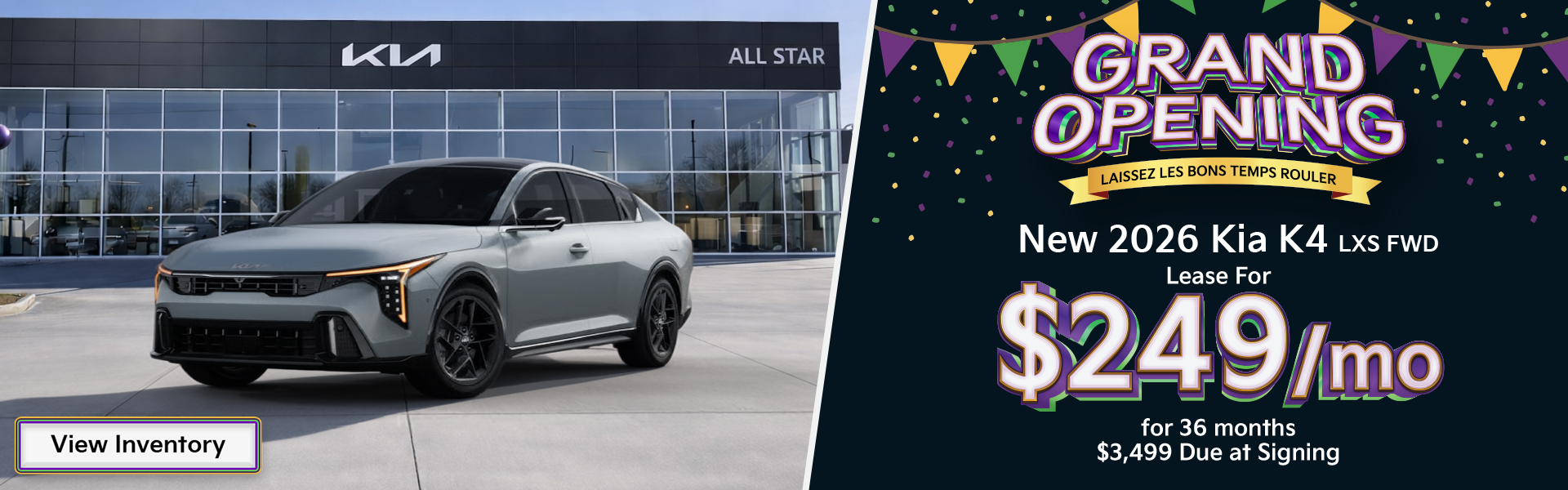 New 2026 Kia K4 LXS FWD